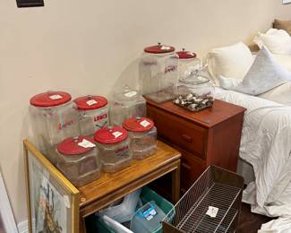 Lance Cracker Jars. In excellent condition. My husband’s grandfather worked for this company. 