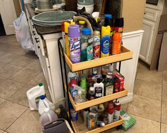 Cleaning supplies. 