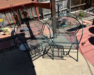 Metal rocking patio chairs 