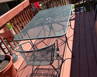 Third chair and table 