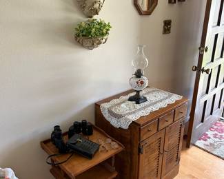 Ethan Allen side table and cabinet 