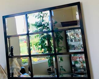 9 panel beveled wall mirror 