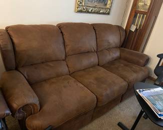 Sunday update these will be sold separately if not sold sun. The family would like to get $200 each couch so $400 total. They are Beautiful Recliner couch. Almost perfect condition. 