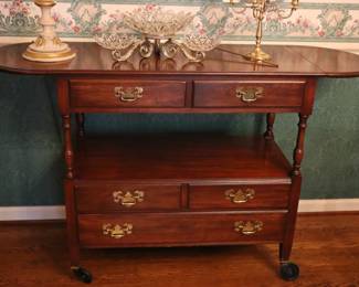 DR serving cart by Pennsylvania House, mahogany