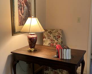 Handcrafted mahogany writing desk c.1919 antique