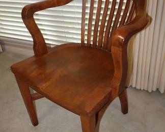 Antique courtroom chair, back bedroom