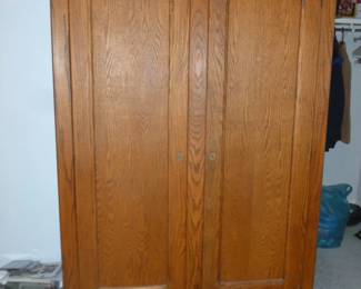 Old Oak Armoire they used as stereo cabinet 