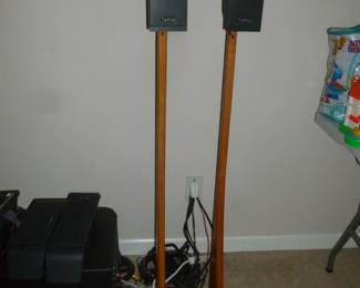 2 more speakers on beautiful home made stands