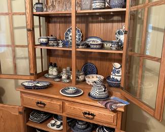 Tons of Blue Stone Pottery