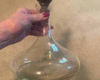 MCM csptain’s decanter with purple stopper 