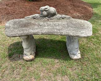 Cement Bunny bench