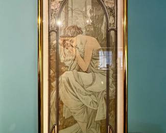 Alphonse Mucha (Times of Day Litho) Panel