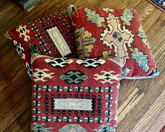 Pillows Made from Oriental Rug Remnants