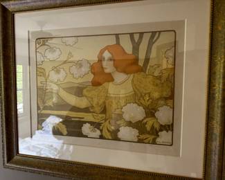 Paul Berthon Litho, Signed