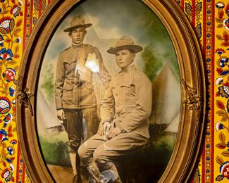 Framed Convexed Military Photo