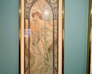 Alphonse Mucha (Times of Day Litho) Panel