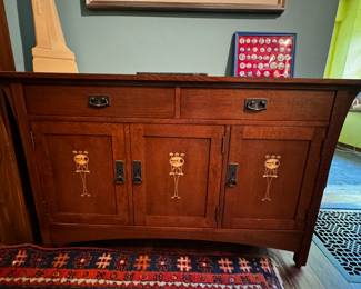 Stickley Console with Inlay