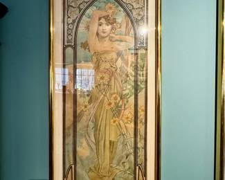 Alphonse Mucha (Times of Day Litho) Panel