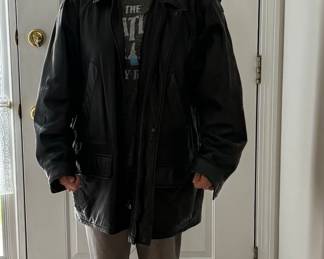 Large man’s London fog leather jacket