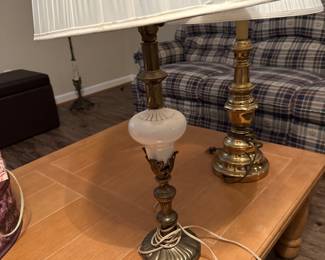 brass lamps