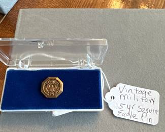 Vintage military 15 year service Eagle pin