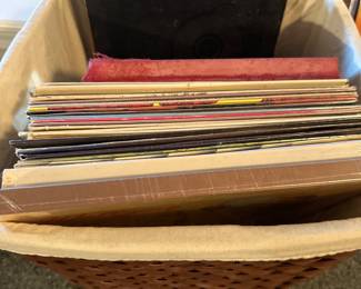 Vintage vinyl records and albums
