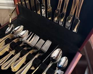 Silver plated tableware set