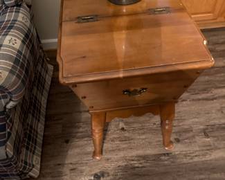 Vintage magazine side table $49