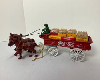 CocaCola Cast Iron Horse  Wagon