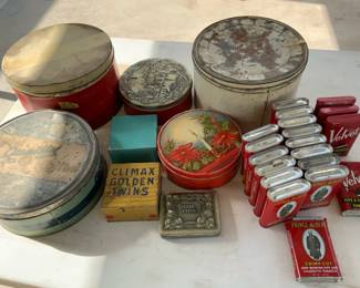 Vintage Tins including Prince Albert Velvet Tobacco