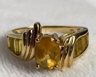10 K Gold Yellow Stone Ring