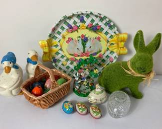 Easter with a Flocked Bunny