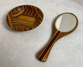 Wood Bowl Mirror