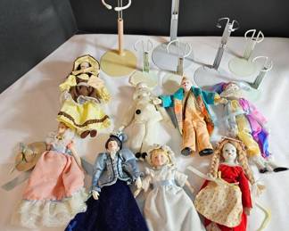 Assortment of Porcelain Dolls Under 9 Inches