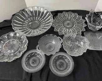 Glass Serving Dish Lot