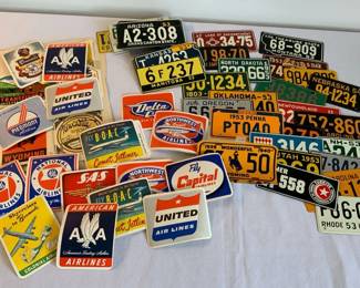 008 Wheaties Mini Bike Licenses Wheaties Airline Stickers Plus Local Advertising Cutouts