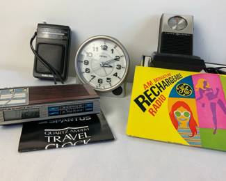 GE Rechargeable AM Radio, Radio Shack Pocket Radio Alarm Clocks