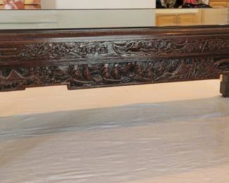 Carved Chinese coffee table