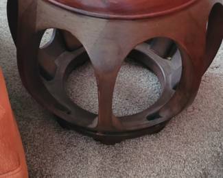 On of two Chinese stools 