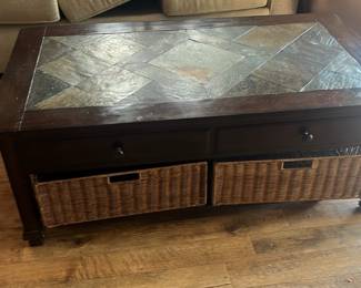 Slate top Expandable Coffee Table 