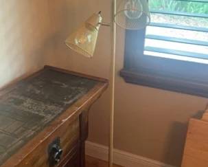 MCM Design Gold Toned Floor Lamp 