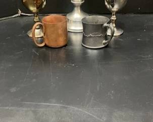 004 Moscow Mule Cup, Silver Plated Mug, Grand Pewter Chalice, 2 Metal Chalices