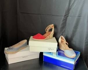 Woven pump and flat style shoes