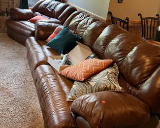 Leather Couch and Matching Chair!