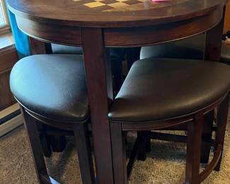 Chess Pub Table/Stool Set