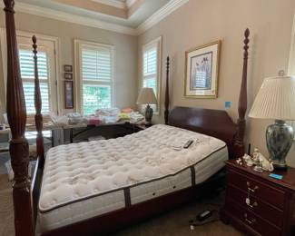 Lexington Rice carved bed, Lift system sold separately