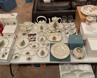 Spode "Christmas Tree" china, Lenox "Seasons of Celebration" dinnerware 