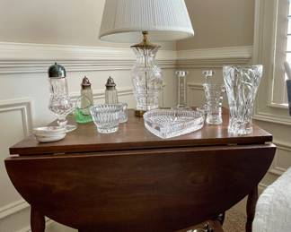 Waterford crystal lamp and other Waterford pieces