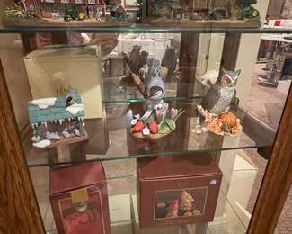 Danbury Mint Pasture Farm resin pieces; Lenox birds