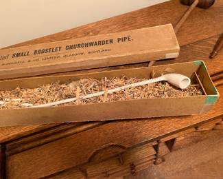 Small Broseley Churchwarden Pipe from Glasgow, Scotland 
